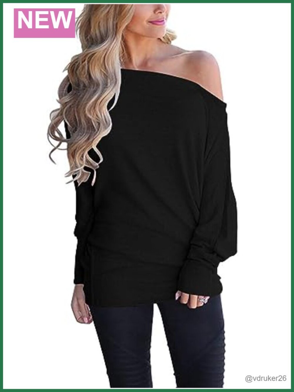 Off Shoulder Tunic Top Long Sleeve Dolman Ruched Waist Blouse